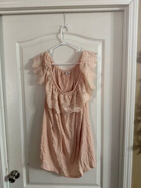 Cato Women’s Peach Eyelet Boho Top Sz 22/24W. AP-134